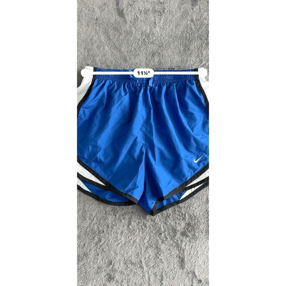 Nike Dri Fit Running Shorts Womens XS Blue Athletic Gym Lightweight Swoosh Pool - Picture 2 of 12